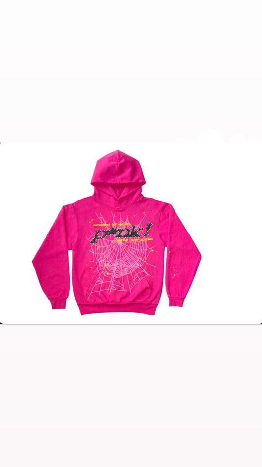 Sp5der P*nk Hoodie Pink